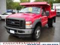 Red - F550 Super Duty XL Regular Cab Chassis 4x4 Dump Truck Photo No. 2
