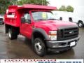 Red - F550 Super Duty XL Regular Cab Chassis 4x4 Dump Truck Photo No. 4