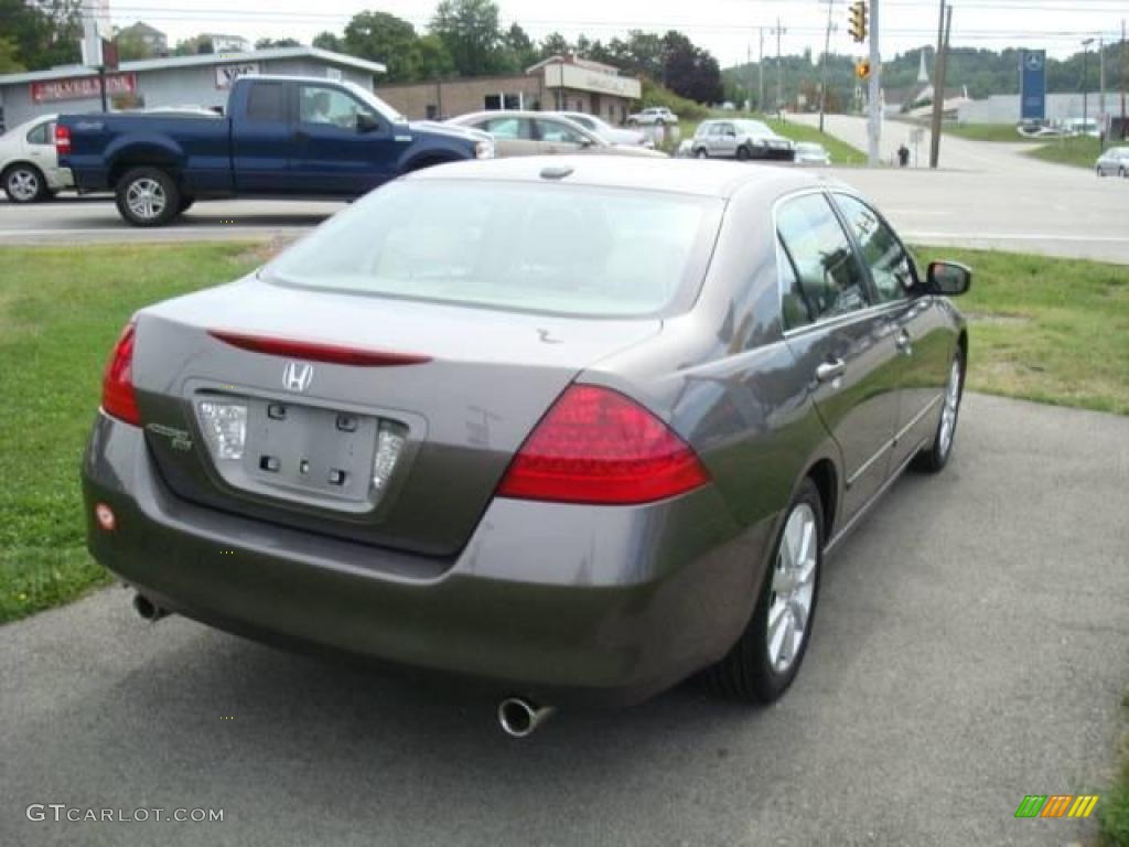 2007 Accord EX-L V6 Sedan - Carbon Bronze Pearl / Ivory photo #4