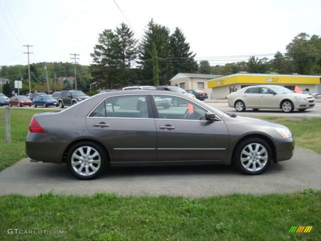 2007 Accord EX-L V6 Sedan - Carbon Bronze Pearl / Ivory photo #5