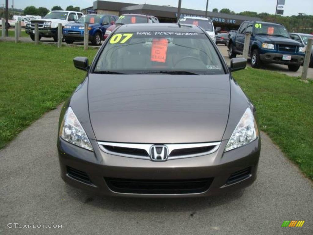 2007 Accord EX-L V6 Sedan - Carbon Bronze Pearl / Ivory photo #10