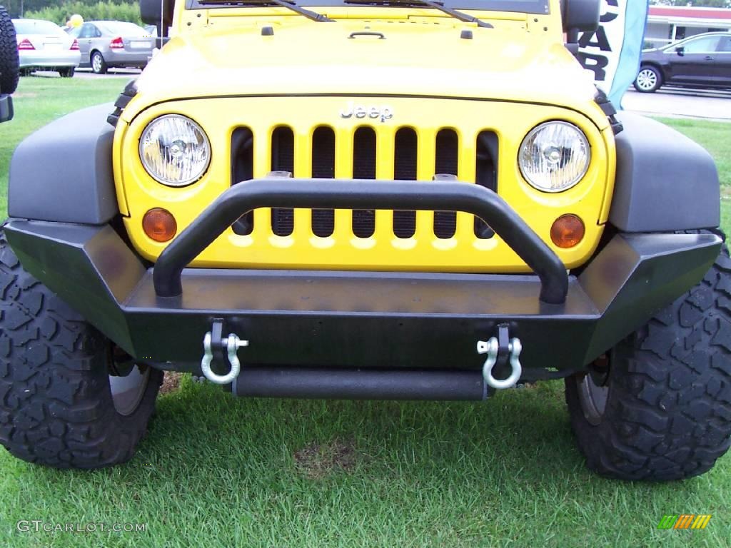 2008 Wrangler Unlimited X 4x4 - Detonator Yellow / Dark Khaki/Medium Khaki photo #8