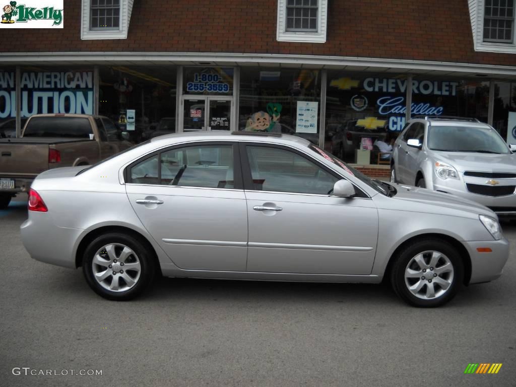 2007 Optima EX V6 - Bright Silver Metallic / Gray photo #2