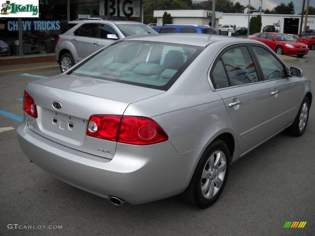 2007 Optima EX V6 - Bright Silver Metallic / Gray photo #3