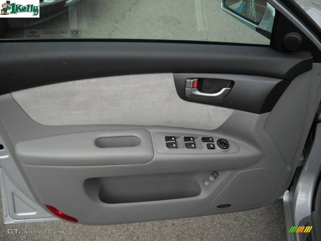 2007 Optima EX V6 - Bright Silver Metallic / Gray photo #7
