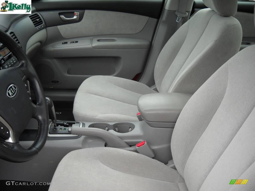 2007 Optima EX V6 - Bright Silver Metallic / Gray photo #9