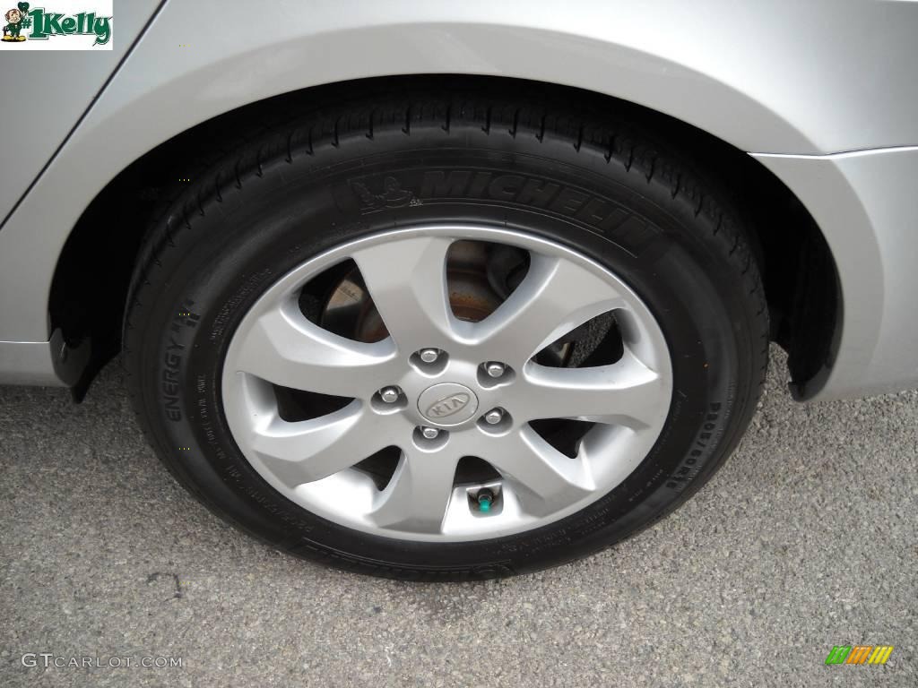 2007 Optima EX V6 - Bright Silver Metallic / Gray photo #14