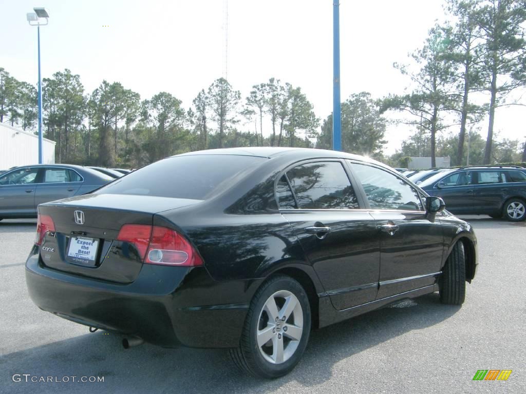 2007 Civic EX Sedan - Nighthawk Black Pearl / Gray photo #5