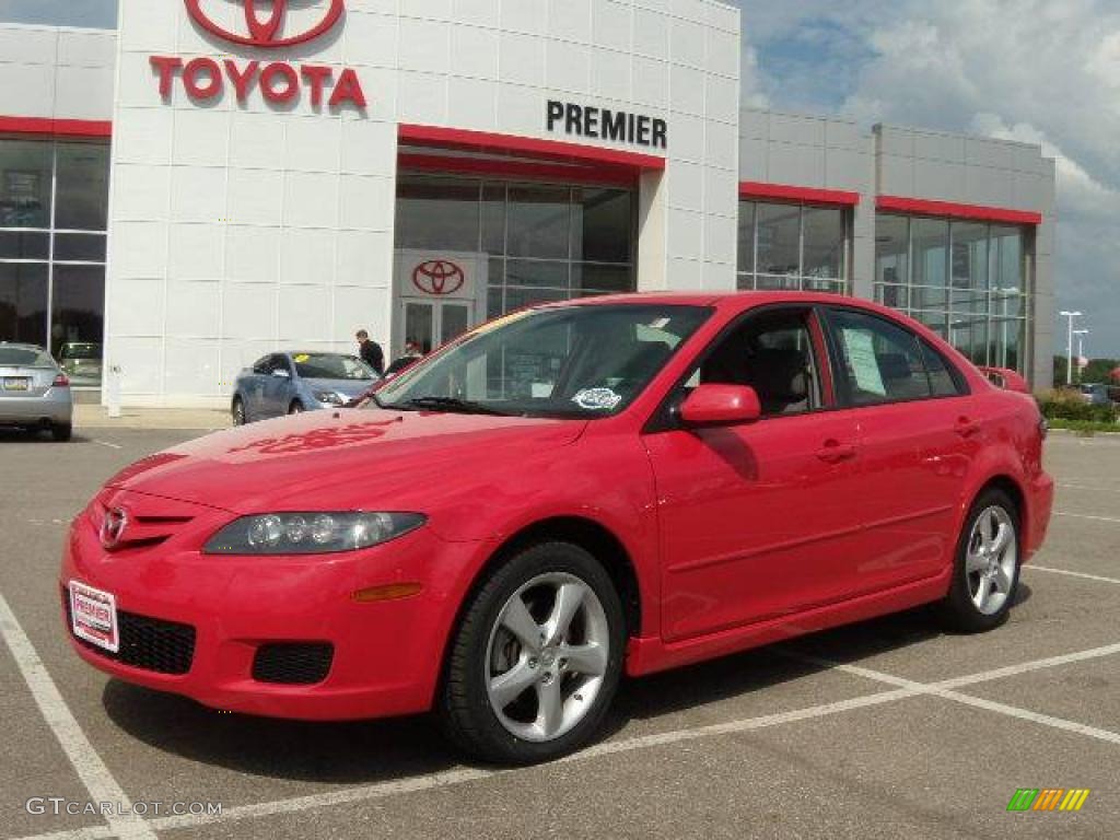 2008 MAZDA6 i Touring Hatchback - Volcanic Red / Gray photo #1