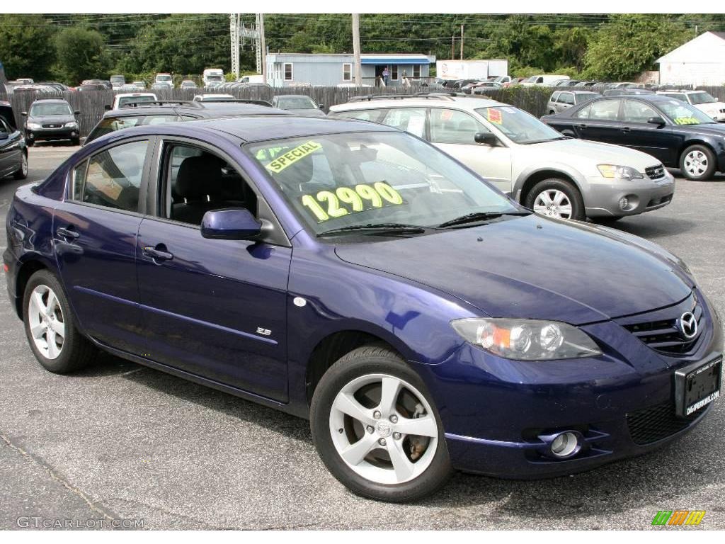 2005 MAZDA3 s Sedan - Strato Blue Mica / Black photo #3