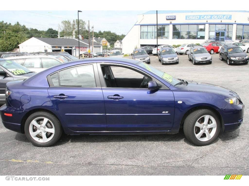 2005 MAZDA3 s Sedan - Strato Blue Mica / Black photo #4