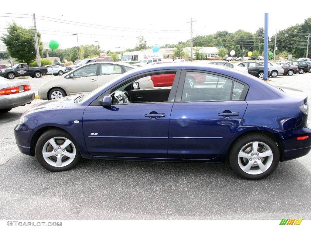 2005 MAZDA3 s Sedan - Strato Blue Mica / Black photo #8