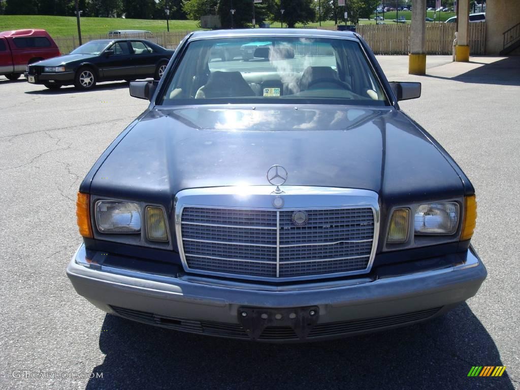 1986 S Class 300 SDL - Deep Blue / Creme Beige photo #3