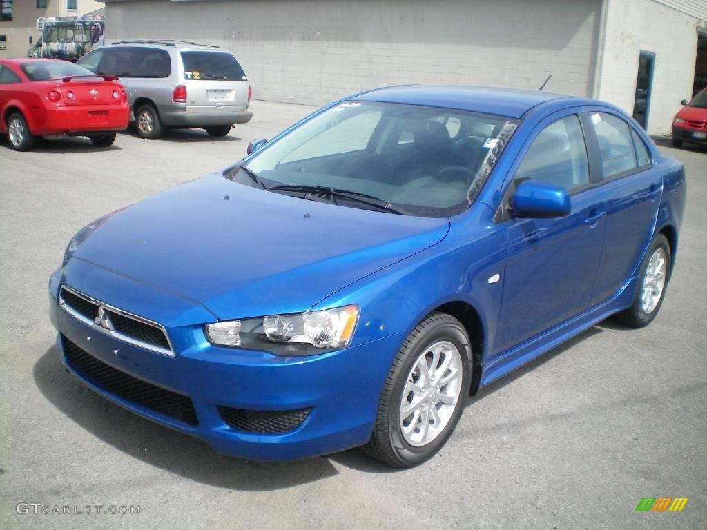 2010 Lancer ES - Octane Blue Metallic / Black photo #1