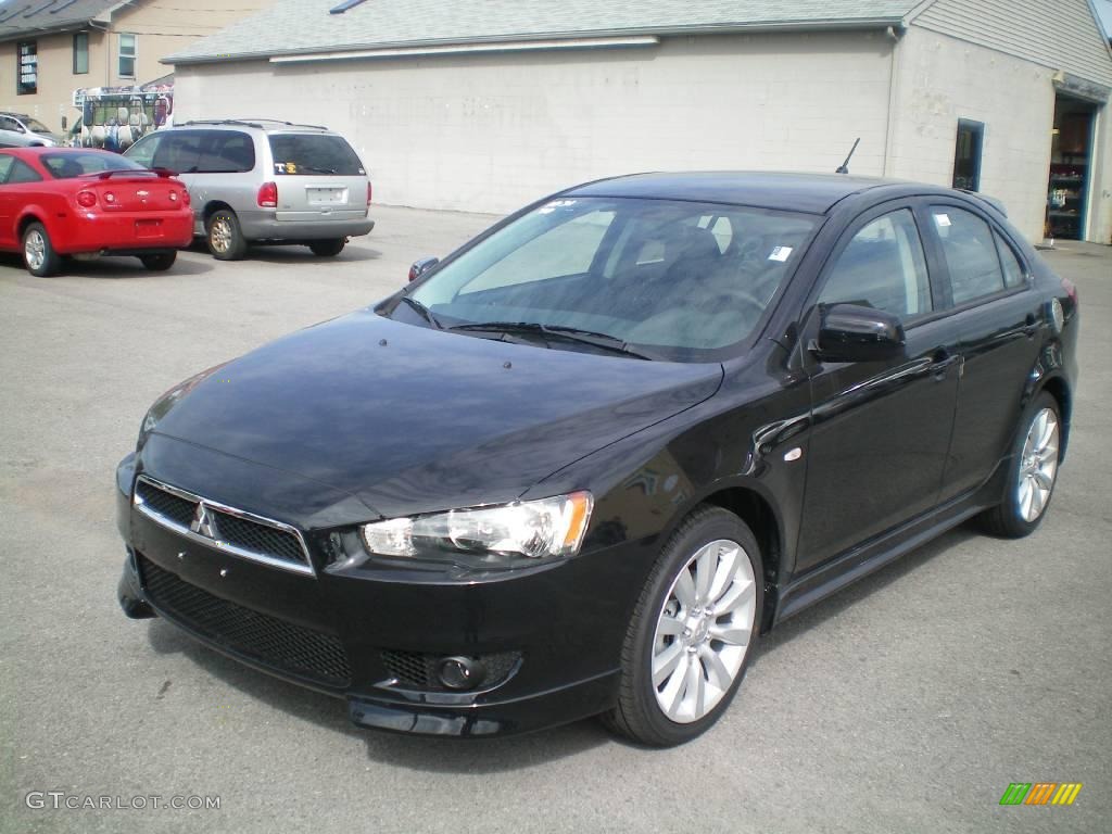 2010 Lancer Sportback GTS - Tarmac Black Pearl / Black photo #1