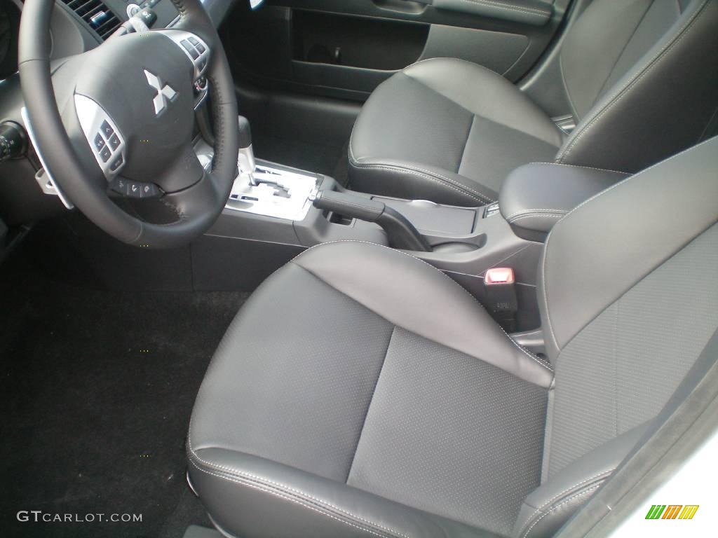 2010 Lancer GTS - Wicked White Metallic / Black photo #2