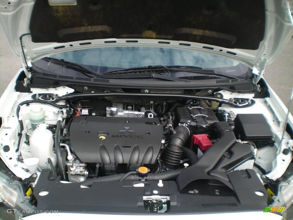 2010 Lancer GTS - Wicked White Metallic / Black photo #16