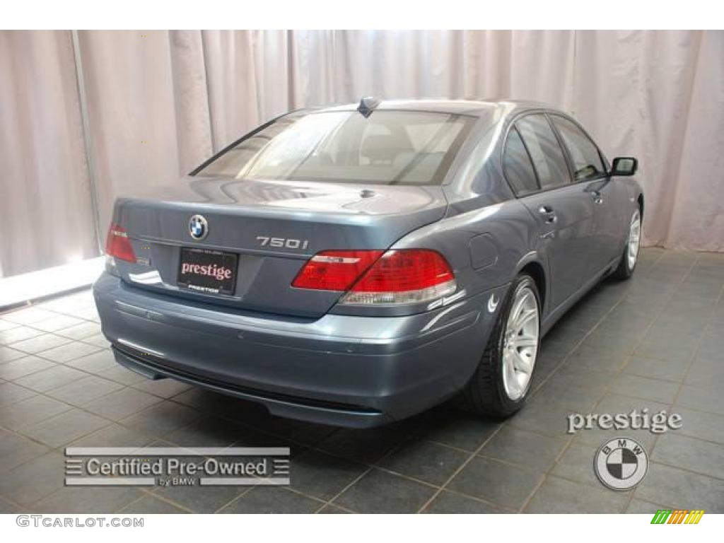 2006 7 Series 750i Sedan - Michigan Blue Metallic / Basalt Grey/Flannel Grey photo #5