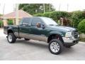 2004 Dark Green Satin Metallic Ford F250 Super Duty Lariat Crew Cab 4x4  photo #10