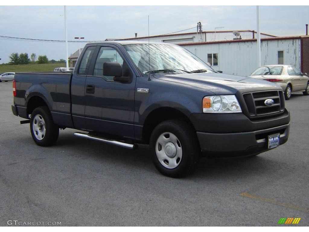 2006 F150 XL Regular Cab - Medium Wedgewood Blue Metallic / Medium/Dark Flint photo #7