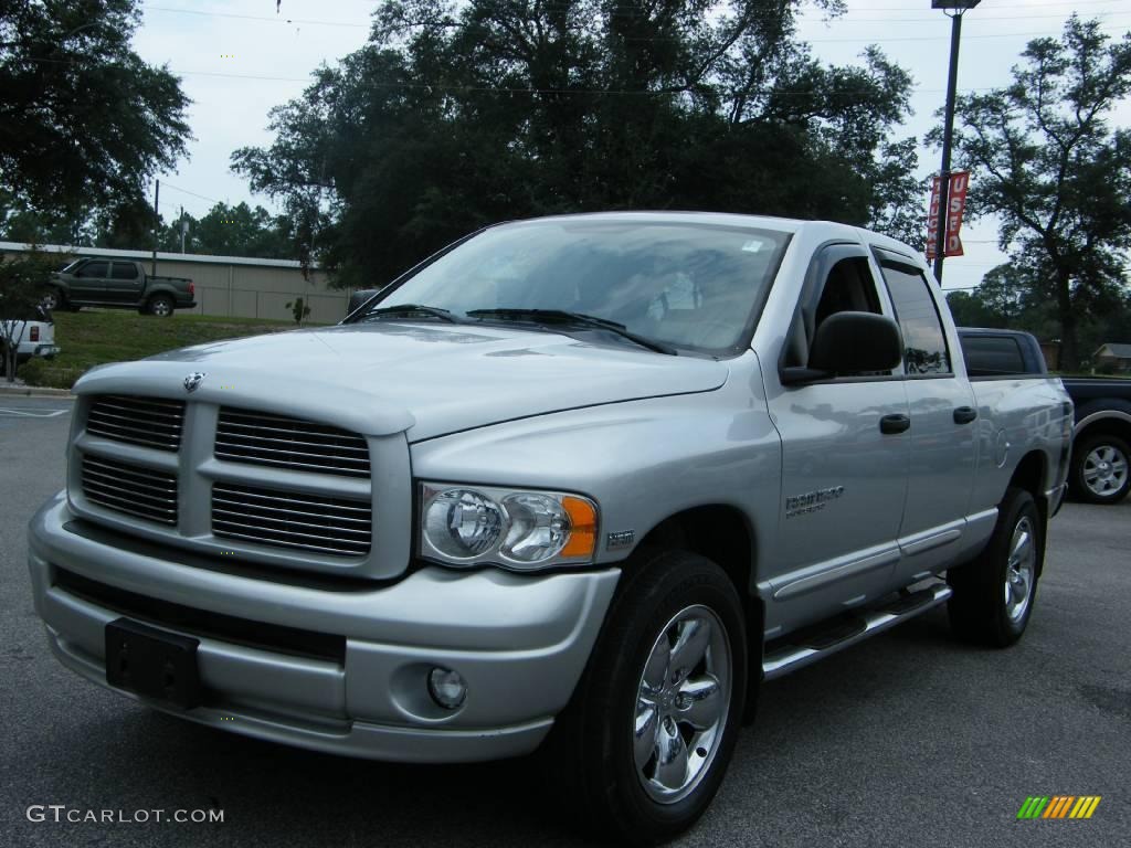 2005 Ram 1500 SLT Quad Cab 4x4 - Bright Silver Metallic / Dark Slate Gray photo #1