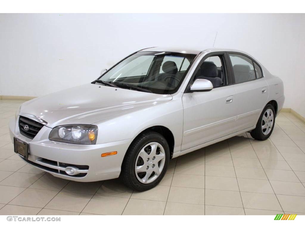 2004 Elantra GLS Sedan - Sterling Silver / Dark Gray photo #3