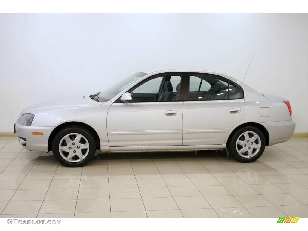 2004 Elantra GLS Sedan - Sterling Silver / Dark Gray photo #4