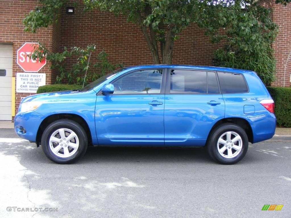 2008 Highlander 4WD - Blue Streak Metallic / Ash Gray photo #19