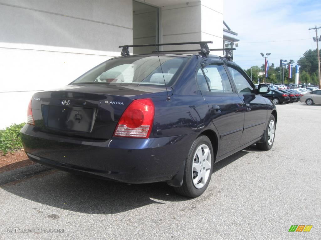 2006 Elantra GLS Sedan - Moonlit Dark Blue / Gray photo #3