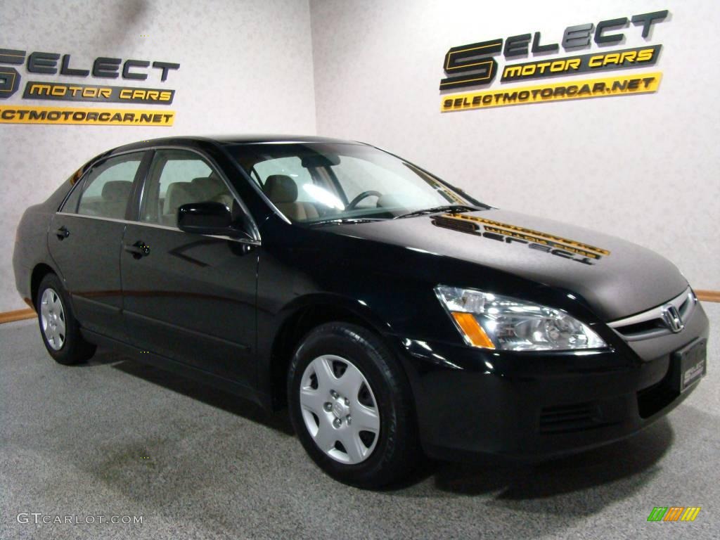 2006 Accord LX Sedan - Nighthawk Black Pearl / Ivory photo #5