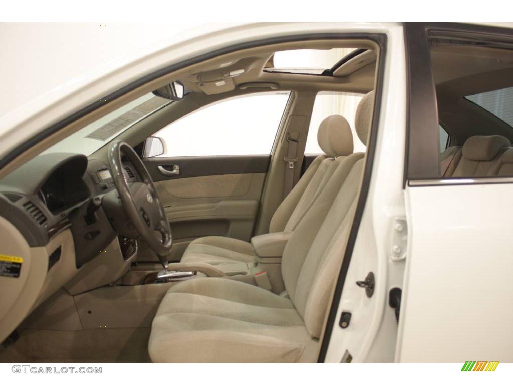 2006 Sonata GLS V6 - Powder White Pearl / Beige photo #9
