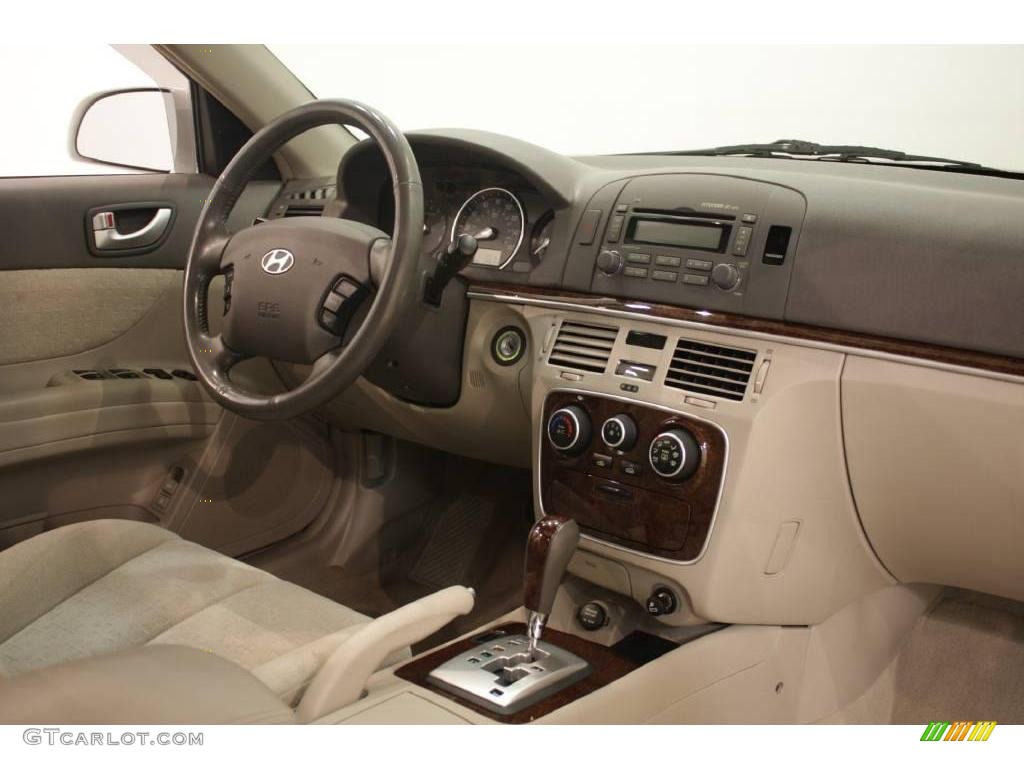 2006 Sonata GLS V6 - Powder White Pearl / Beige photo #15