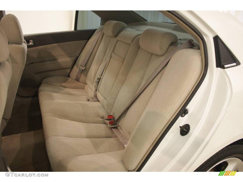 2006 Sonata GLS V6 - Powder White Pearl / Beige photo #18
