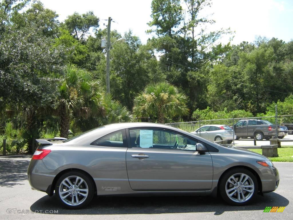 2007 Civic Si Coupe - Galaxy Gray Metallic / Black photo #2
