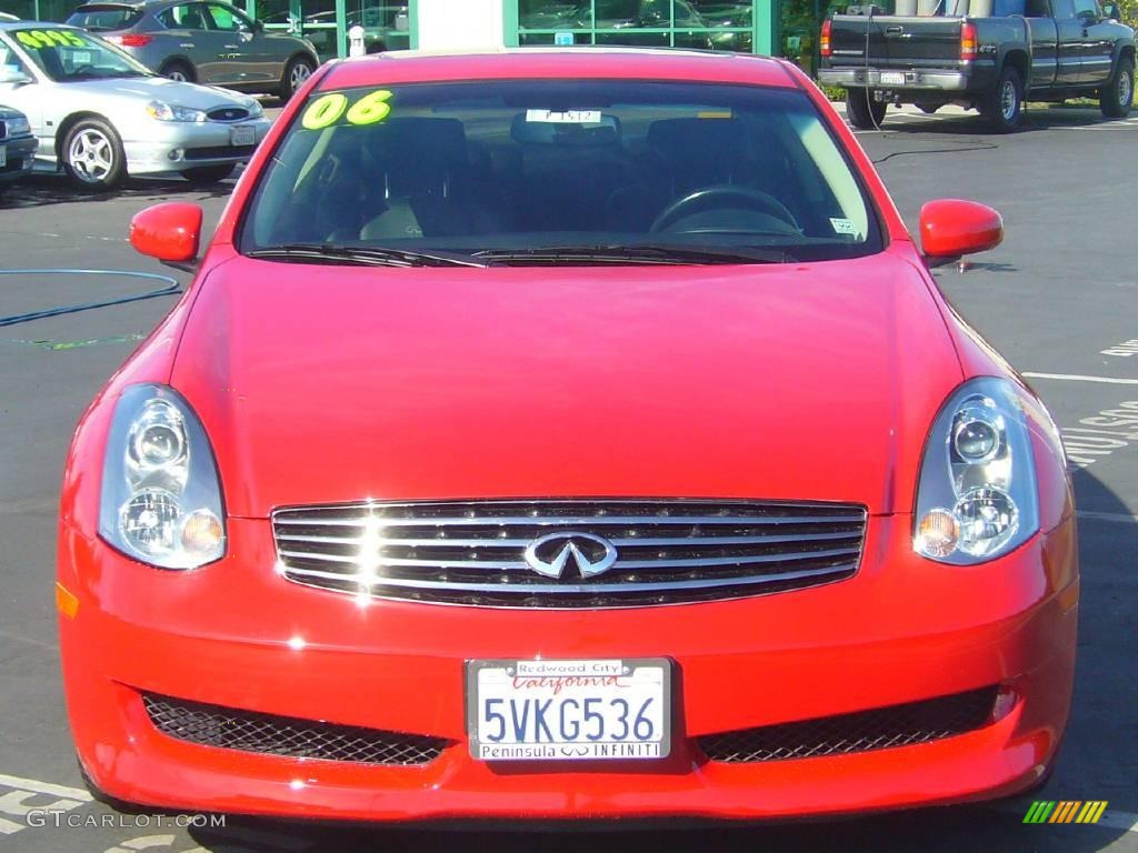 2006 G 35 Coupe - Laser Red Pearl / Graphite photo #2