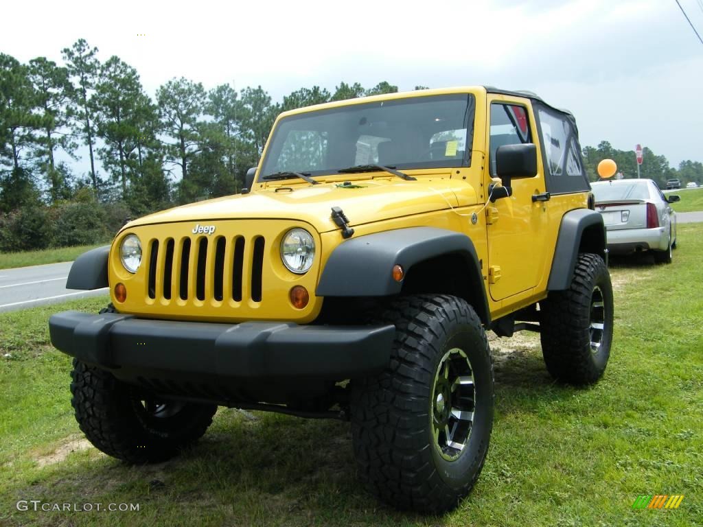 2008 Wrangler X 4x4 - Detonator Yellow / Dark Slate Gray/Medium Slate Gray photo #1