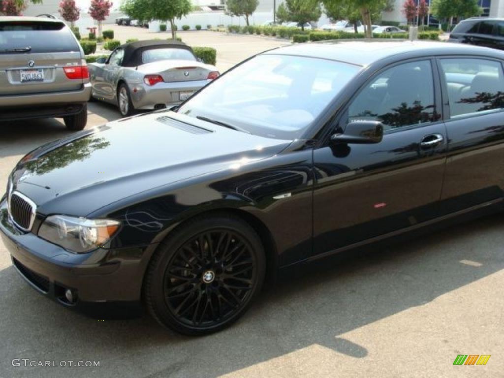 2007 7 Series 750Li Sedan - Black Sapphire Metallic / Black photo #3