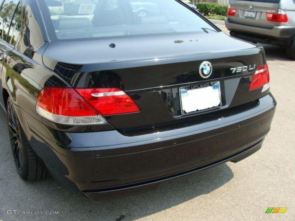 2007 7 Series 750Li Sedan - Black Sapphire Metallic / Black photo #6