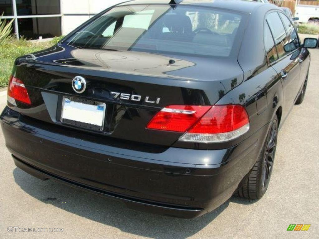 2007 7 Series 750Li Sedan - Black Sapphire Metallic / Black photo #7