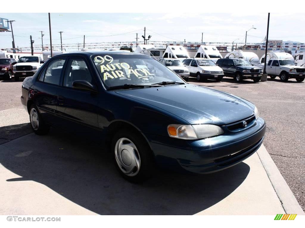 1999 Corolla CE - Aqua Blue Metallic / Pebble Beige photo #2