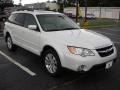 2009 Satin White Pearl Subaru Outback 2.5i Limited Wagon  photo #2