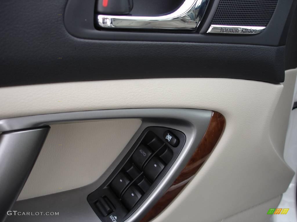 2009 Outback 2.5i Limited Wagon - Satin White Pearl / Warm Ivory photo #7