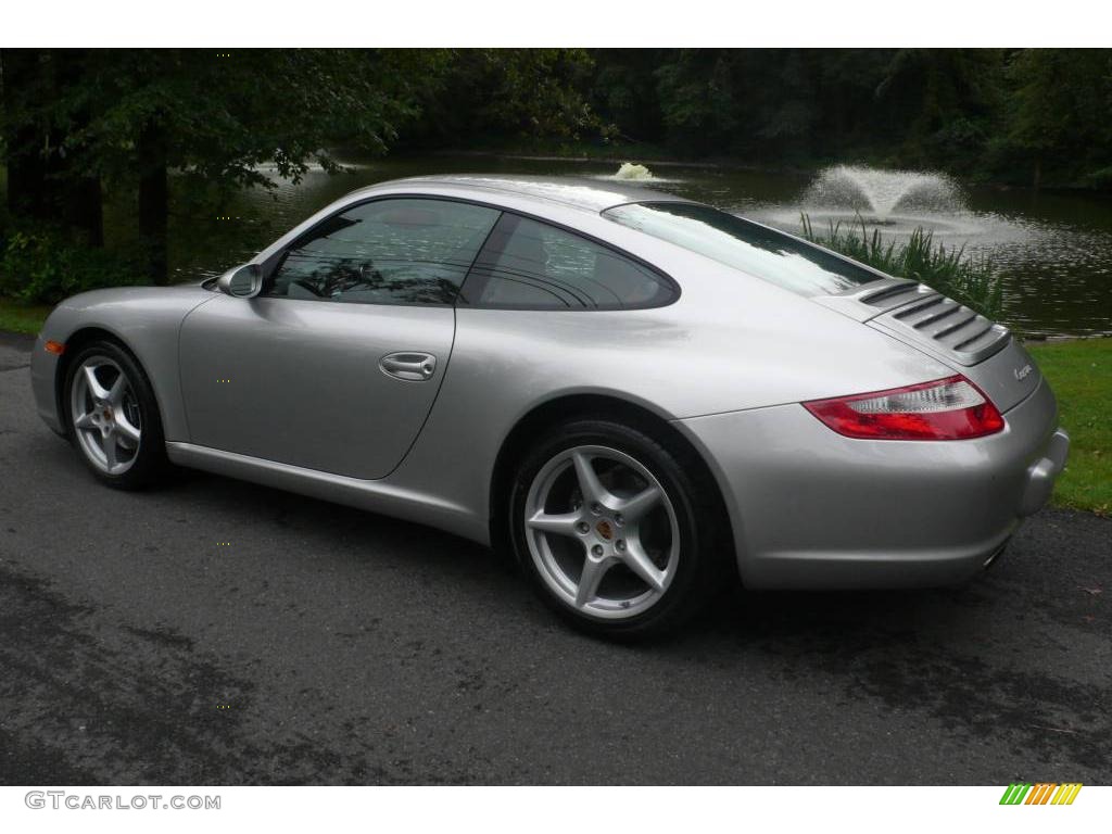 2008 911 Carrera Coupe - Arctic Silver Metallic / Black/Terracotta photo #4