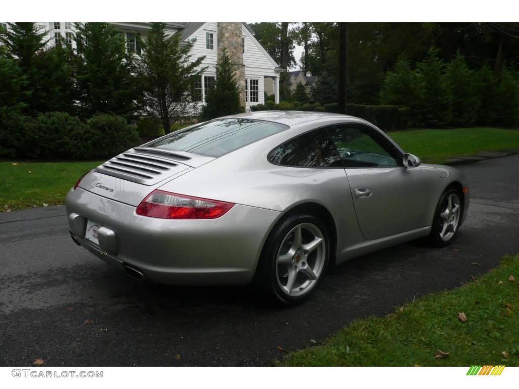 2008 911 Carrera Coupe - Arctic Silver Metallic / Black/Terracotta photo #6