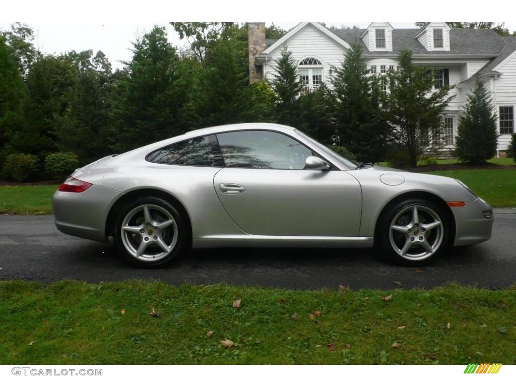 2008 911 Carrera Coupe - Arctic Silver Metallic / Black/Terracotta photo #7