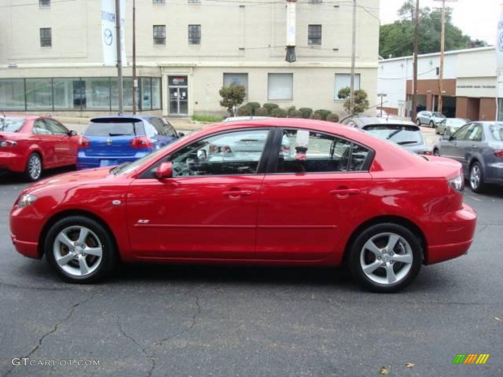 2006 MAZDA3 s Sedan - Velocity Red Mica / Black/Red photo #2