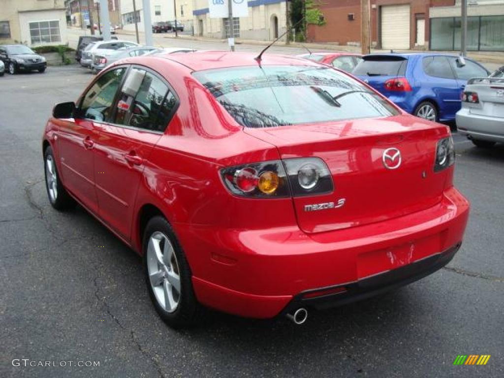 2006 MAZDA3 s Sedan - Velocity Red Mica / Black/Red photo #3