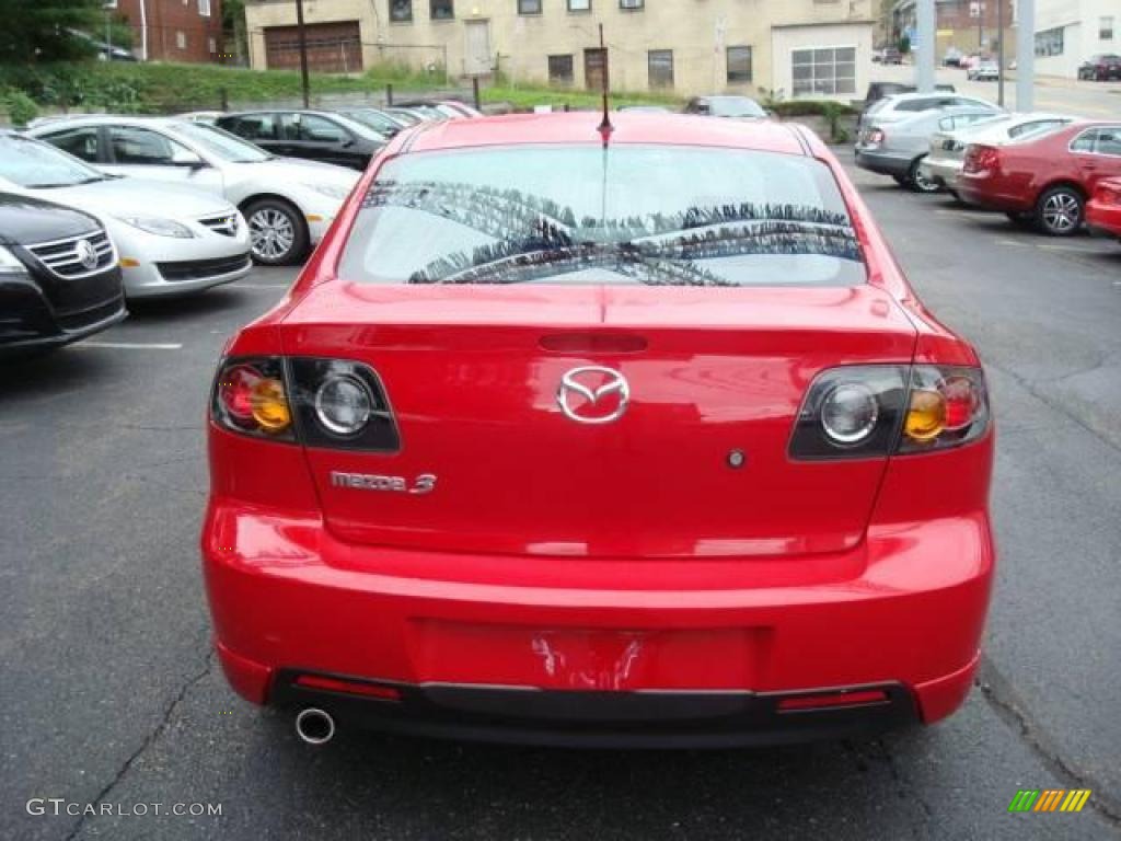 2006 MAZDA3 s Sedan - Velocity Red Mica / Black/Red photo #4