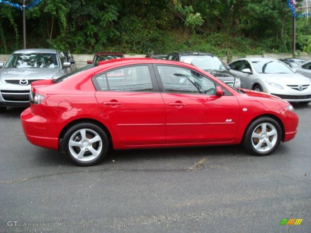 2006 MAZDA3 s Sedan - Velocity Red Mica / Black/Red photo #6