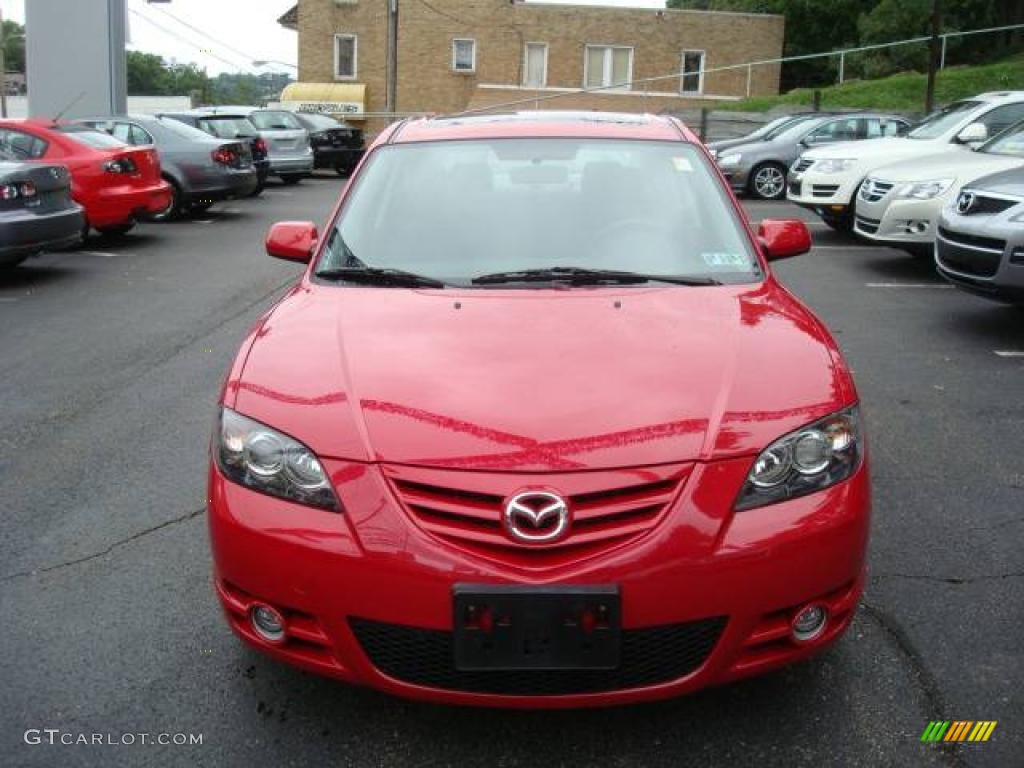2006 MAZDA3 s Sedan - Velocity Red Mica / Black/Red photo #8